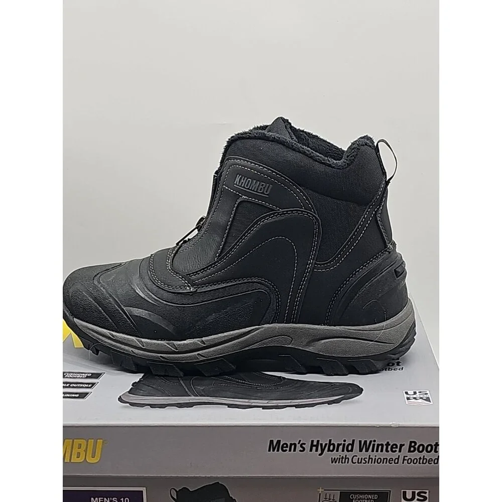 Khombu “Mason” Hybrid Winter Boot - Front Zip / Waterproof‎ [Black] Size 10